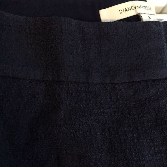 Diane Von Furstenberg Pencil Cigarette Style Navy Pants Sz 8 - Picture 16 of 16